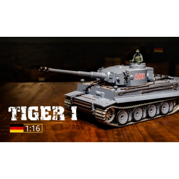 Ferngesteuerter Panzer ASG/IR/Sound/Rauch 1:16 German Tiger 1 RTR 2,4Ghz - Heng Long 3818-1U (S)